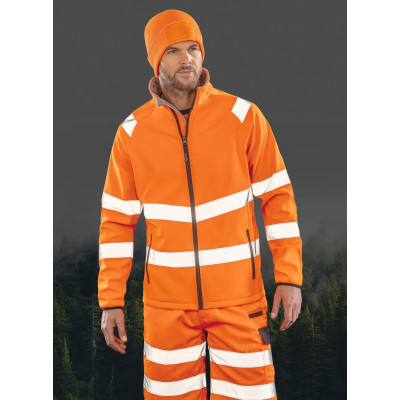 Recycled softshell safety jacket